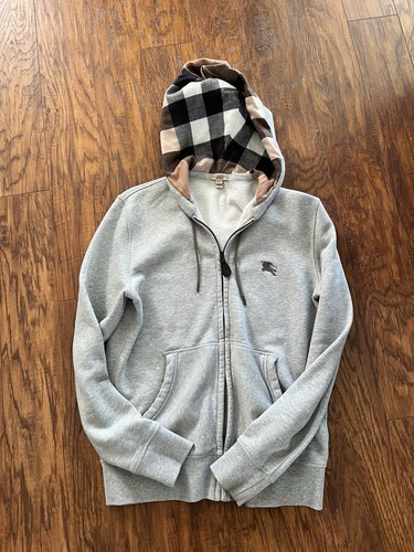 Burberry Nova Check Lined Zip Up Hoodie Mens M