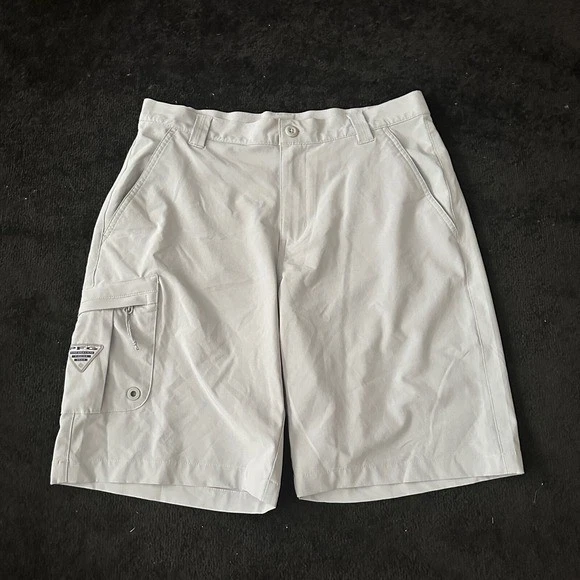 Columbia Shorts Mens 32 Blood and Guts III PFG Fishing Gray Stretch XM0695