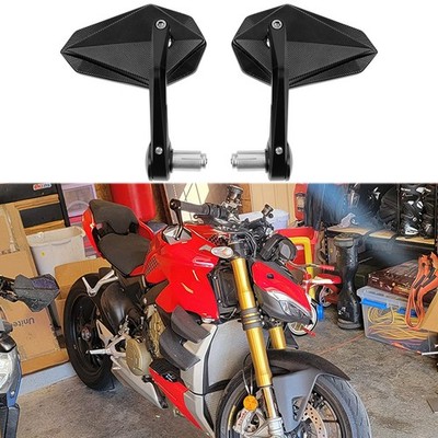Motorcycle 7/8'' Bar End Mirrors Rearview For Ducati Streetfighter V4 V2 S 848 