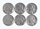 1930-1937 XF/AU Better Condition: Great Detail in Buffalo Horn 6 Coin Lot *789
