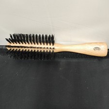 Vtg Fuller Hair Brush Beech Wood Handle 100% Boar Bristles 7 Row Half Round New