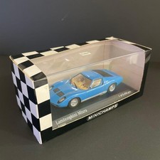 Minichamps 1/43 Lamborghini Miura Azzurro Blue Beige Interior 8496 Made