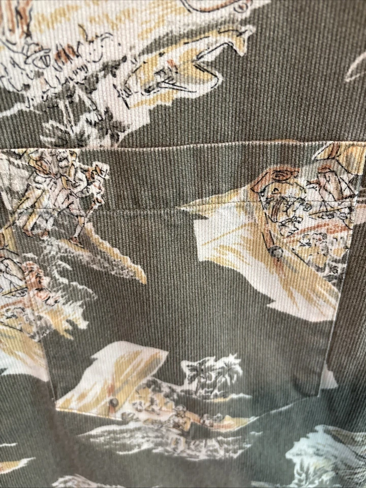 Vintage Denim Button Down Shirt Men M  SS USA Made Western Workwear - Image 3 of 4