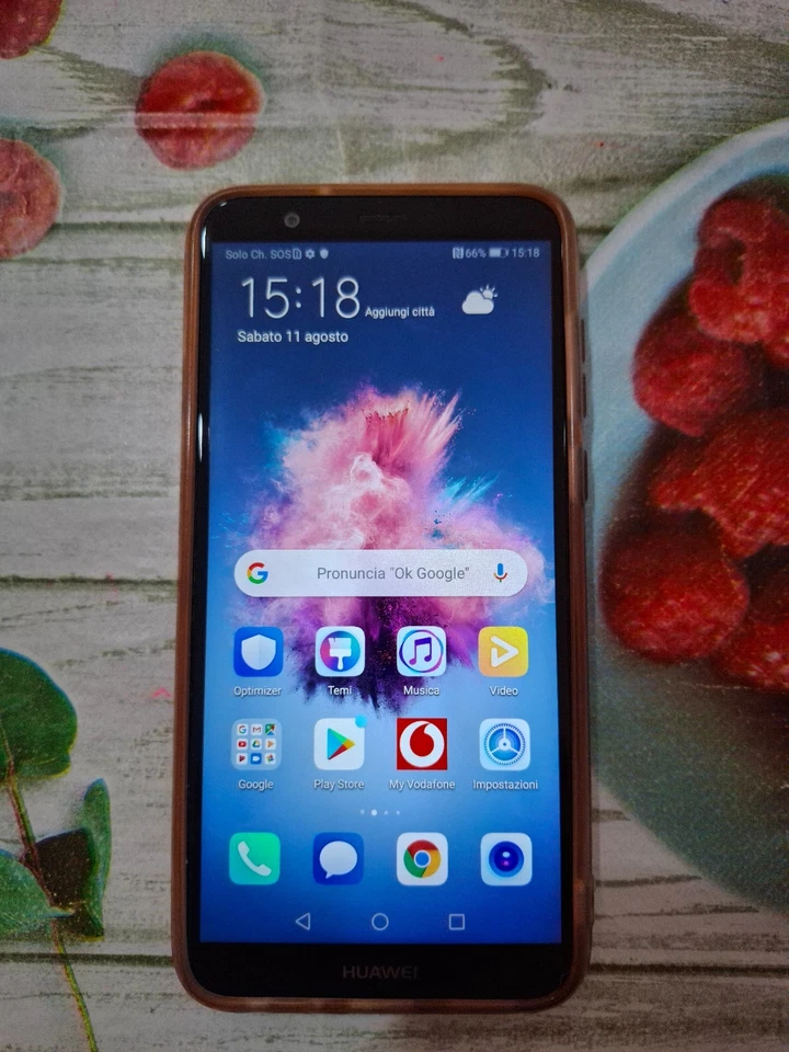 Huawei P Smart - 32GB ROM 3GB RAM - Nero mod: FIG-LX1 - 5.65" - Cover+Pellicola - Immagine 2 di 4