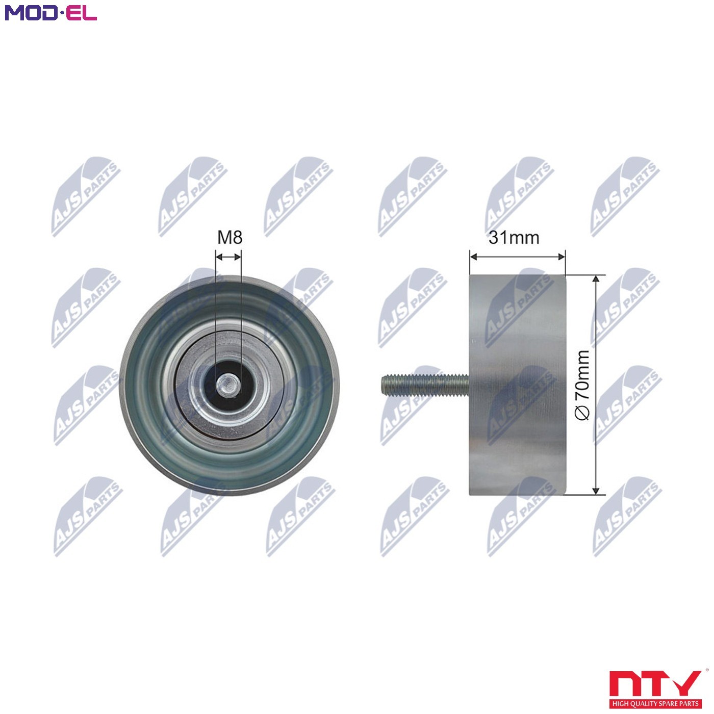 DEFLECTIONGUIDE PULLEY VRIBBED BELT RNK-DW-005 FOR SAAB CHEVROLET OPEL - Image 8