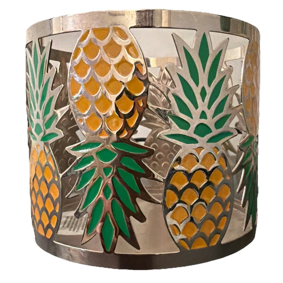 Bath & Body Works 3 фитиля подсвечник тропический ананас металл - Изображение 3 из 3