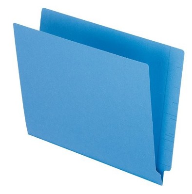 Esselte H110DBL End Tab Folder Blue 8.5''x11'' 0.75'' Exp 100/Box