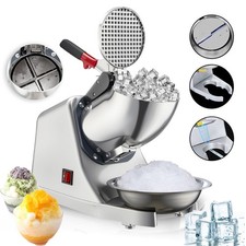300W Ice Shaver Machine Snow Cone Maker Shaved Icee 143 lbs Electric Crusher New