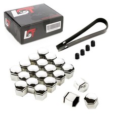 20x Abdeckkappen Radschraubenkappen Radschrauben Set chromfarben 19 mm für JEEP