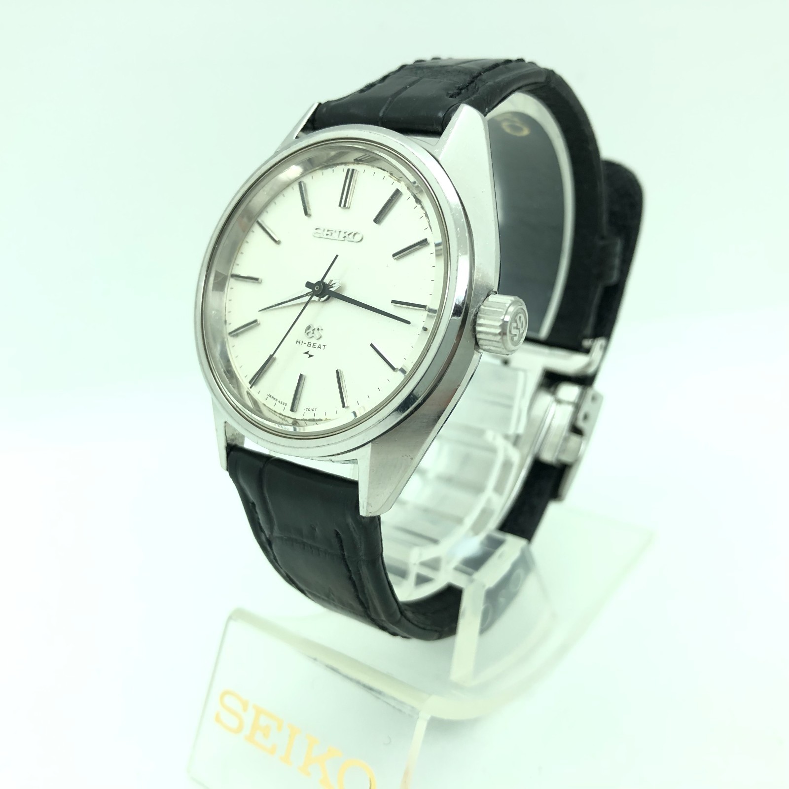 [w2327] GRAND SEIKO 4580-7010 VFA 45VFA 45GS Overhauled Exhibition case back EX