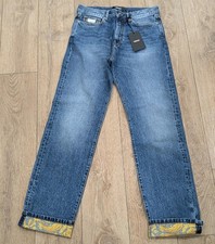  995 Mens Versace Barocco Slim Fit Denim Jeans Medium Blue Wash US 32