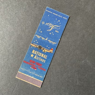 National Airlines Matchbook Cover - 1950s DC-6 Star Service
