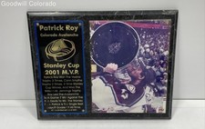 Colorado Avalanche Patrick Roy Stanley Cup 2001 Mvp Plaque