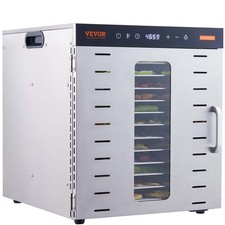 Food Dehydrator Machine, 10 Stainless Steel Trays, 1000W Electric Food Dryer wit