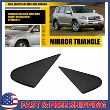 For Toyota RAV4 2009-2012 RH LH Side Black Mirror Corner Triangle Bezel Covers