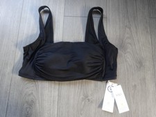 NEW -M&S MARKS & SPENCER BLACK SQUARE NECK STYLE BIKINI TOP UK SIZE 20