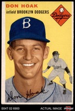 1954 Topps #211 Don Hoak Dodgers 5 - EX