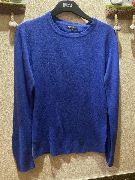 Women Nine West Sweater Navy Acrylic 40 / L / 48