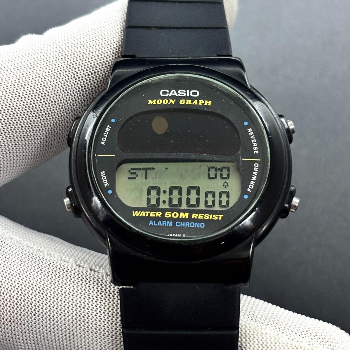 Buy Casio Moon Graph Black Men's Watch - GMW-15 online | eBay