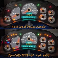 03-06 Factory Rebuilt Custom Ss White Gauge Cluster Silverado Core Swap Blue Led