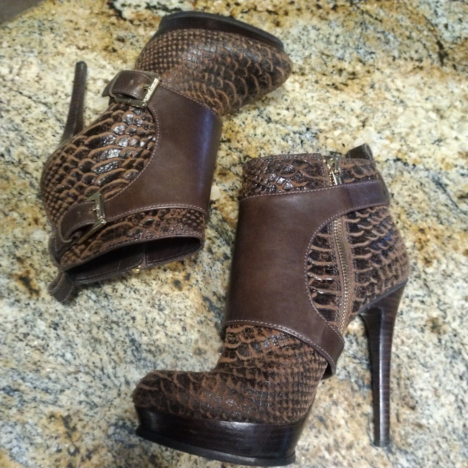 Michael Kors | Embossed Python Ankle Boot Size 7 M - image 9