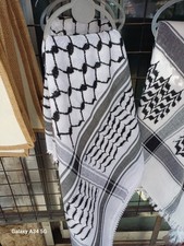 Palestinian Keffiyeh, jordanian Shemagh  White Red Kufiya Shawl Arab Headwra