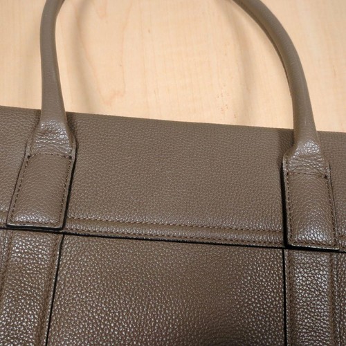 Borsa a mano Mulberry Bayswater in pelle marrone roccia postino autentica dal Giappone - Foto 11 di 24