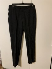 Tommy Hilfiger Men's TH Flex Tapered Leg Dress Pants Black 34x34 T9