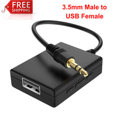 ANDTOBO USB to Aux Audio Adapter, 3.5mm Male to USB Female for Playing Music Car