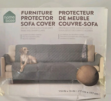 New In Box Beige Quilted Couch Sofa Cover Pet Protector Slipcover Washable