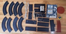 Vintage Aurora Thunderjet 500 HO Slot Car Track Set Manual Snowmobile Rider Car