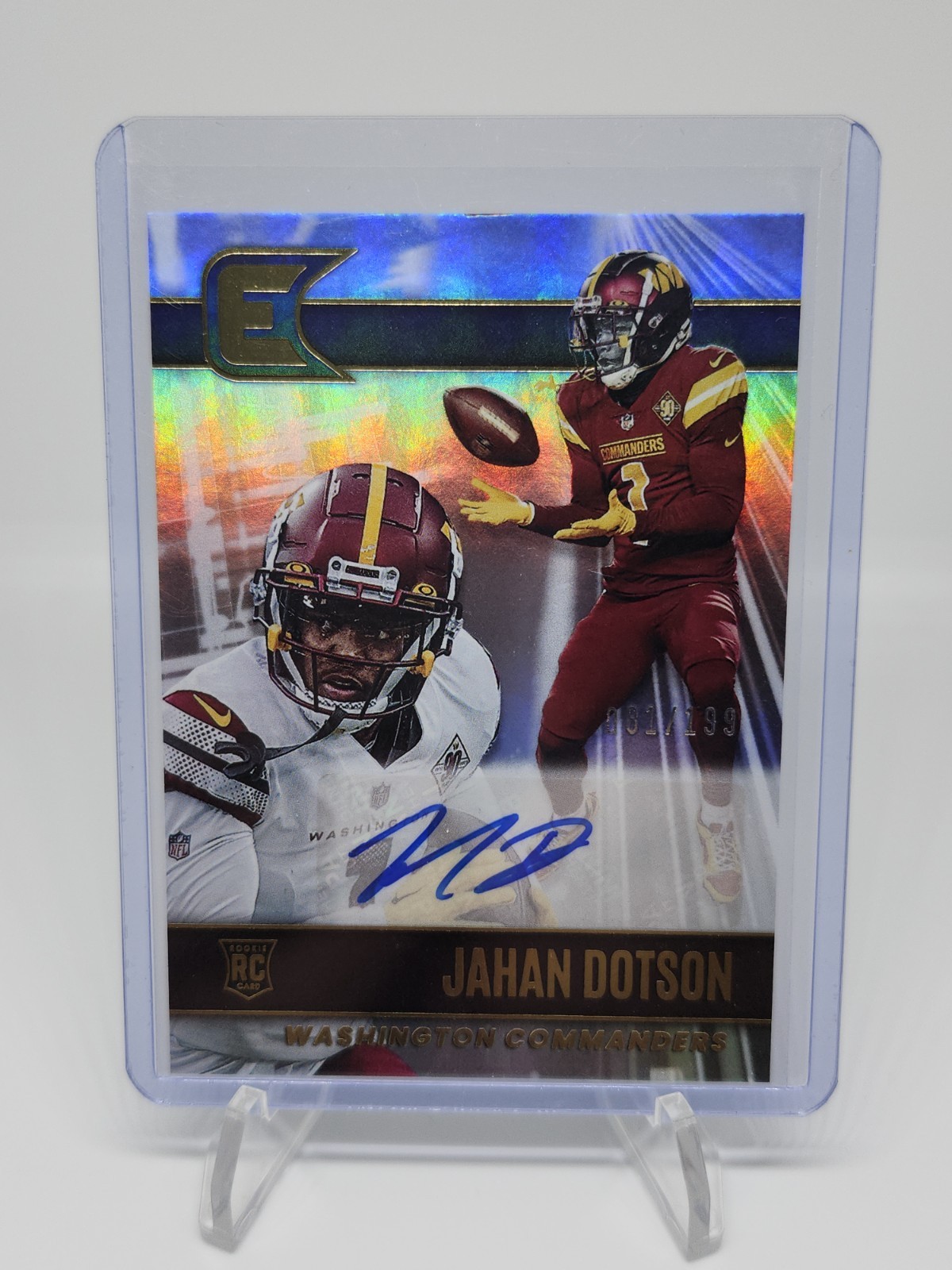 2022 Panini CHRONICLES ESSENTIALS Jahan Dotson 081/199 Auto #99 Rookie RC