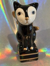 West Elm Tuxedo Cat Angel Black & White Williams Sonoma 4.5" Gold-tone Wings 😻