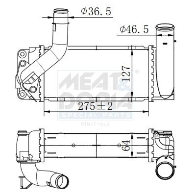 Meat & Doria LadeluftküHler KüHler LLK FüR Toyota Auris 1.4 D-4D NRE15 ZZE15-image