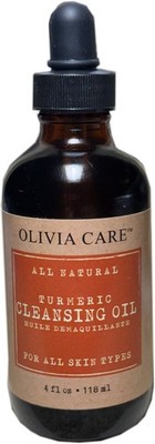 Olivia Care All Natural Turmeric Cleansing Oil For All Skin Types, 4 fl oz