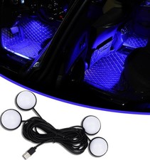 Car Interior LED Lights,Car Accessories, Automotive Ambient Neon Light Kit Blue