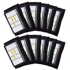 QB Wristband- Football Playbook Wristband with 3 Adult 6 Pack Black