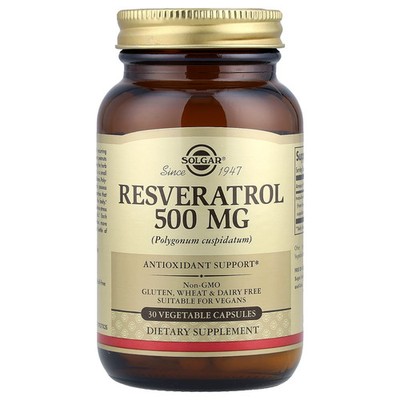 Resveratrol, 500 mg, 30 Vegetable Capsules