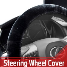 Plüsch Lenkradbezug Lenkradschoner + Handbremse Schalthebel Abdeckung 37-38cm