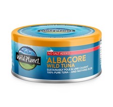 Wild Planet Wild Albacore Tuna, No Salt Added, Canned Tuna 5 Ounce, Single Unit.