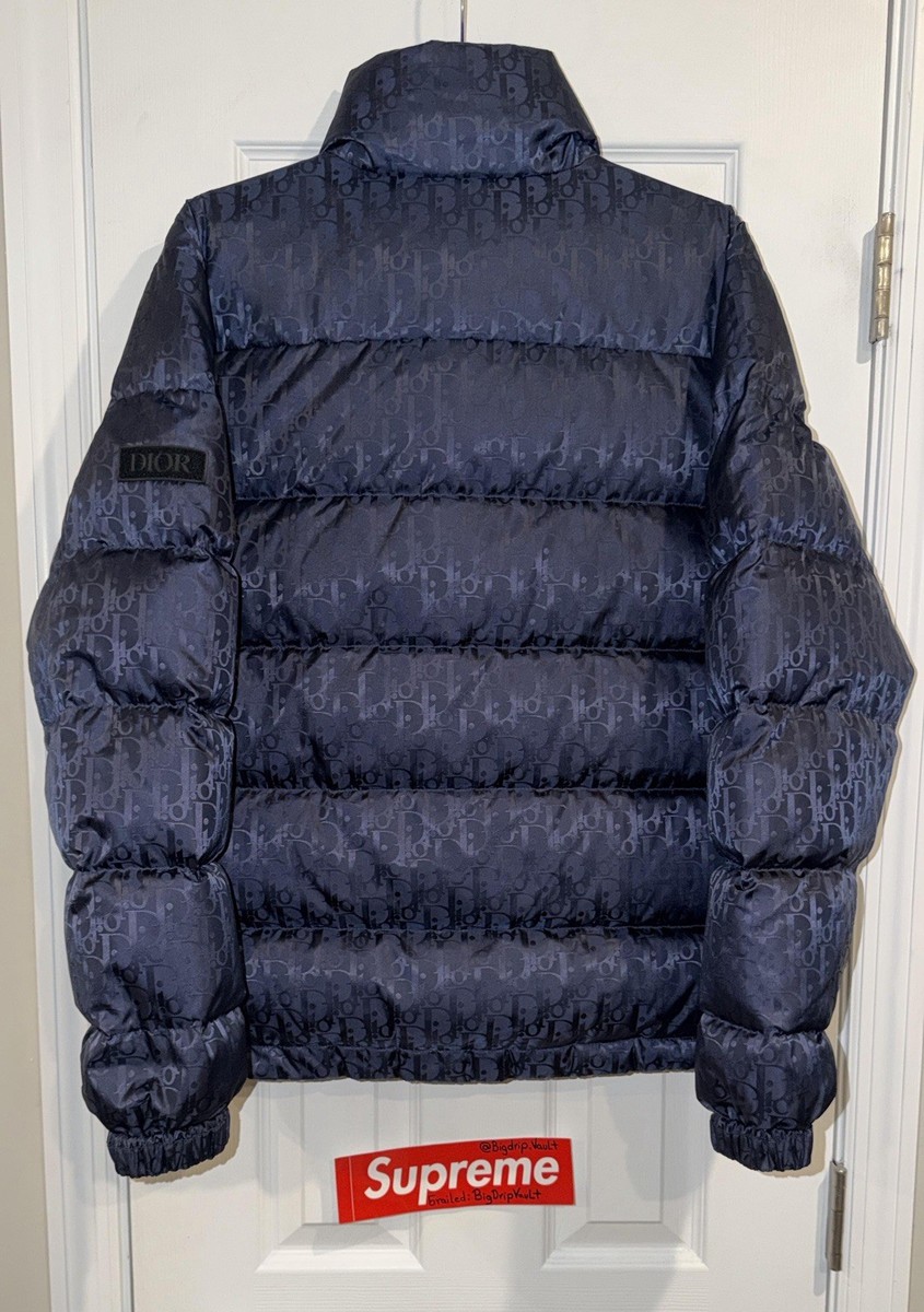 Dior Oblique 19AW Nylon Down jacket 46 Men's Navy Blue | eBay