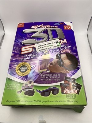 Vtg 2002 Extreme 3D System with Glasses & 15 Games NIB Open Box