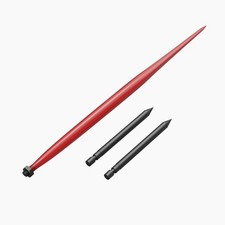 49" Hay Bale Spear,4500 lbs Capacity 1 3/4" Wide with 2 Stabilizer Spears