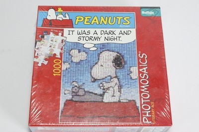 Buffalo Games Peanuts Photomosaics 1000 Piece Puzzle Snoopy w Poster - Sealed