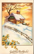 Gelukkig Nieuwjaar Postcard Happy New Year c1948 Printed in Belgium