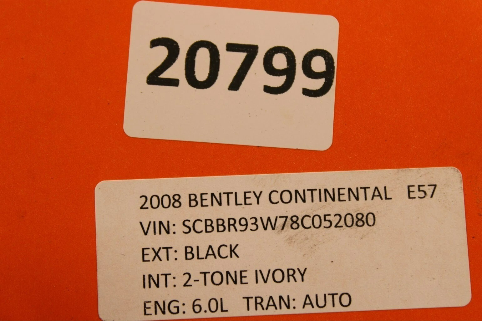 07-12 Bentley Continental Rear Left Side Spindle Knuckle W/ Wheel Bearing Oem