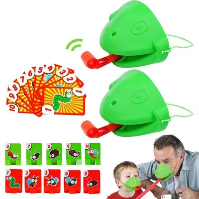 Frog Tongue Game Family Games Party Games Chameleon Lizard Frog Mask Card Toy
