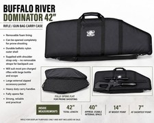 Buffalo River Dominator Gunbag - Black 42 inch extra wide Multi Pocket