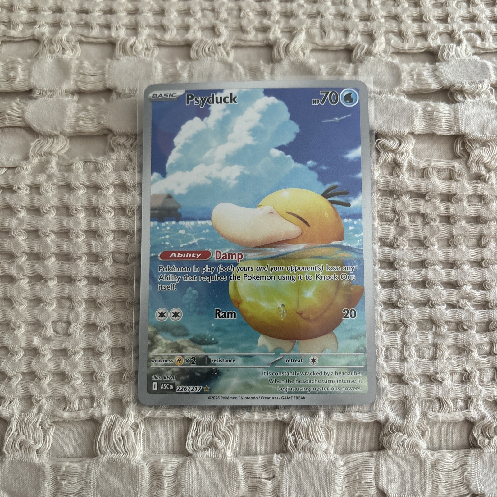 Pokémon TCG Psyduck Illustration Rare 226/217 Ascended Heroes NM