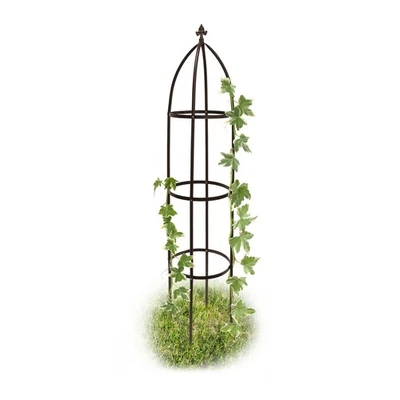 Obélisque métal Arceau pour rosiers Colonne décorative 190 cm marron 2,4 kg - Photo 1/4